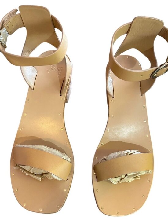 NIB Women's Beek Sapphire Strappy Heeled Sandals in Honey Size 8 - Picture 3 of 7